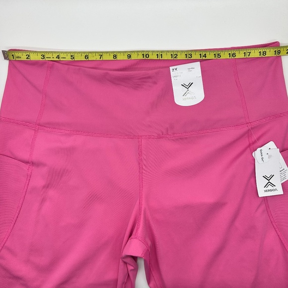 Xersion Women's Plus Size Set of 2 Pink High Rise 7/8 Ankle Leggings Size 2X - Picture 15 of 15
